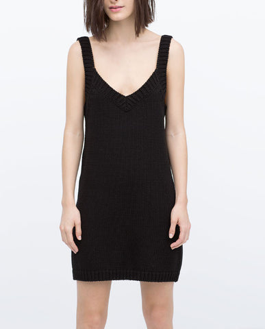 Knitted Black Dress